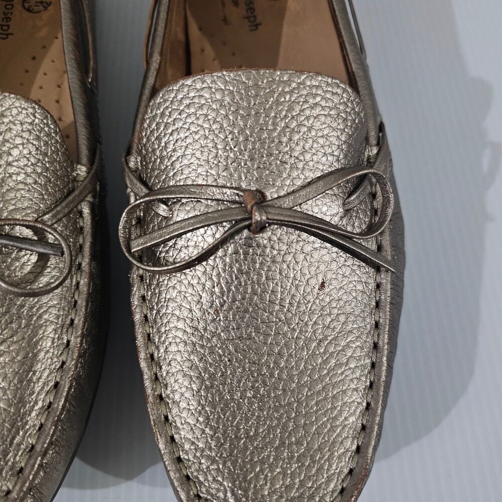 Marc Joseph Elmwood Ave Loafer Womens 11 Metallic Gold Leather Driving Moccasin - Picture 6 of 15